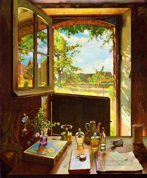 庭のドアを開ける コンスタンチン・ソモフ Oil Paintings